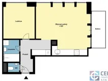 Pronájem bytu 2+kk, Liberec - Liberec V-Kristiánov, 8. března, 60 m2