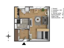 Prodej bytu 1+1, Praha - Troja, Krynická, 29 m2