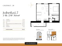 Prodej bytu 2+kk, Praha - Vinohrady, Chodská, 52 m2