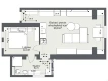 Pronájem bytu 2+kk, Praha - Vinoř, Moravanská, 57 m2