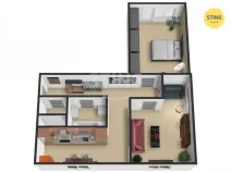 Pronájem bytu 2+1, Přerov, nábř. Protifašistických bojovníků, 50 m2