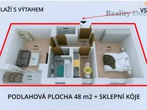 Pronájem bytu 2+1, Bruntál, Horní, 48 m2