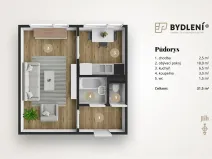 Pronájem bytu 2+kk, Most, Javorová, 31 m2