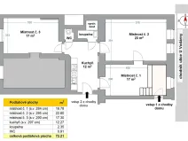 Pronájem kanceláře, Praha - Vinohrady, U vodárny, 72 m2