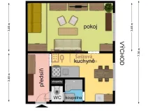 Pronájem bytu 1+1, Jindřichův Hradec - Jindřichův Hradec III, sídliště Vajgar, 40 m2