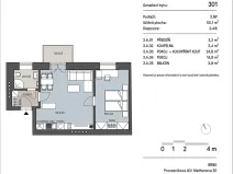 Pronájem bytu 2+kk, Brno, Mathonova, 47 m2