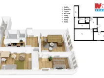 Prodej bytu 3+1, Náchod, Pražská, 57 m2