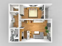 Pronájem bytu 2+kk, Praha - Prosek, Kytlická, 53 m2