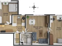 Prodej bytu 3+1, Praha - Holešovice, Letohradská, 77 m2