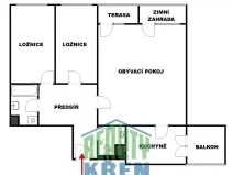 Prodej bytu 3+1, Praha - Troja, Velká skála, 97 m2