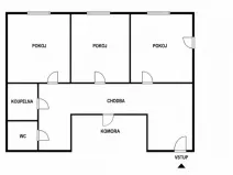 Prodej bytu 2+1, Zlín, U Trojáku, 62 m2