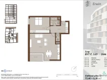 Pronájem bytu 2+kk, Praha - Nusle, Kischova, 73 m2