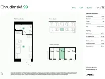 Prodej bytu 1+kk, Pardubice, Chrudimská, 17 m2