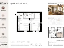 Prodej bytu 2+kk, Praha - Smíchov, Grafická, 43 m2