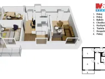 Pronájem bytu 3+1, Rychnov nad Kněžnou, Na Trávníku, 69 m2