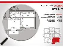 Pronájem bytu 2+kk, České Budějovice - České Budějovice 2, U Boru, 38 m2
