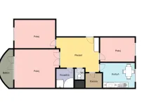 Pronájem bytu 3+1, Praha - Smíchov, Na Hřebenkách, 88 m2