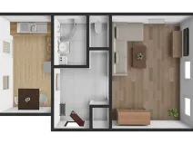 Pronájem bytu 1+1, Krupka, Bohosudovská, 45 m2