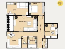 Prodej bytu 4+1, Lipník nad Bečvou, Zahradní, 76 m2