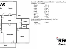 Prodej bytu 4+1, Most, Komořanská, 75 m2