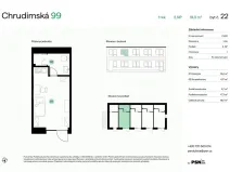 Prodej bytu 1+kk, Pardubice, Chrudimská, 17 m2