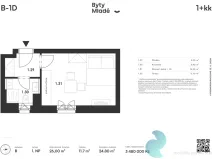 Prodej bytu 1+kk, České Budějovice - České Budějovice 5, 26 m2