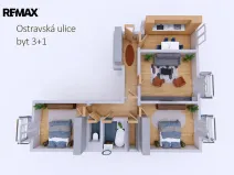 Prodej bytu 3+1, Příbram - Příbram VII, Ostravská, 76 m2