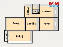 Prodej bytu 3+1, Jirkov, Tkalcovská, 71 m2