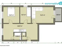 Pronájem bytu 3+1, Kraslice, B. Smetany, 62 m2