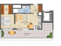 Prodej bytu 2+kk, Praha - Hlubočepy, Voskovcova, 39 m2