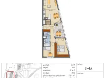 Prodej bytu 3+kk, Praha - Hlubočepy, Gollové, 78 m2