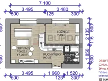 Pronájem bytu 2+kk, Neratovice, 30 m2