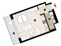 Prodej bytu 1+kk, Praha - Žižkov, Krásova, 41 m2