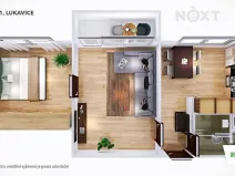Pronájem bytu 2+1, Lukavice, 44 m2