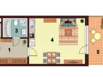 Pronájem bytu 1+kk, Praha - Košíře, Česká, 43 m2