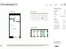 Prodej bytu 1+kk, Pardubice, Chrudimská, 17 m2