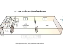 Pronájem bytu 1+1, České Budějovice - České Budějovice 3, Pekárenská, 51 m2