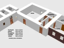 Prodej podílu 1/2 chalupy, Bílý Újezd - Roudné, 90 m2