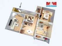 Prodej bytu 3+1, Jirkov, Krušnohorská, 66 m2