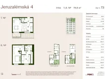 Prodej bytu 3+kk, Praha, Jeruzalémská, 74 m2