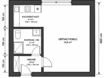 Prodej bytu 1+kk, Příbram - Příbram I, Hradební, 23 m2