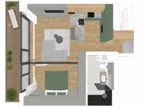 Prodej bytu 2+kk, Praha - Karlín, Křižíkova, 54 m2