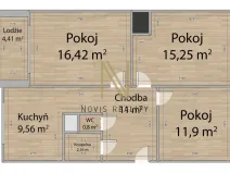 Pronájem bytu 3+1, Stříbro, Západní Předměstí, 68 m2