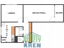 Pronájem bytu 2+1, Praha - Veleslavín, Na Petřinách, 49 m2