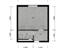Pronájem bytu 1+kk, Praha - Uhříněves, Karla Zicha, 30 m2