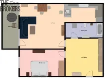 Pronájem bytu 2+kk, Praha - Hostivař, náměstí Přátelství, 61 m2