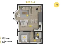 Prodej bytu 2+1, Opava, Zacpalova, 64 m2