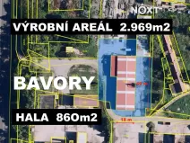 Prodej výrobních prostor, Bavory, 860 m2