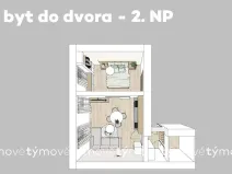 Pronájem bytu 2+kk, Pardubice, Zámecká, 40 m2