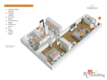 Pronájem bytu 2+1, Praha, 57 m2